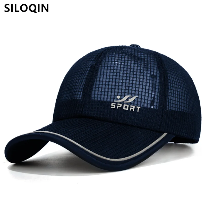 

2025 New Summer Breathable Mesh Caps For Men And Women Reflective Stripe Baseball Cap Golf Hat Couple Sports Hats Snapback Cap