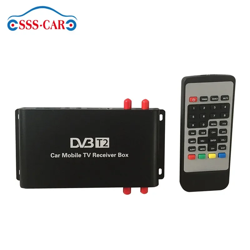 hd dvb-t2 car  h.265 high speed mobile car digital tv receiver with 4 tuner car set Top box for Germany