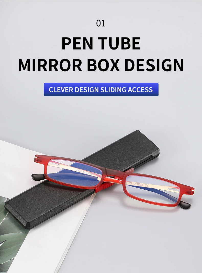 KAEDEK Unisex Neue Mode Klapp Lesebrille Tragbare Anti Augen Überanstrengung Blau Licht Blockieren Leser Gläser Mit Box – Detail 6