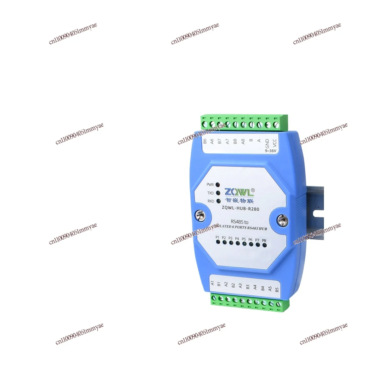 

8-Channel RS485 Hub Serial Repeater 485hub Splitter 1 Point 8 Port Industrial Lightning Protection Optocoupler Isolation Signal