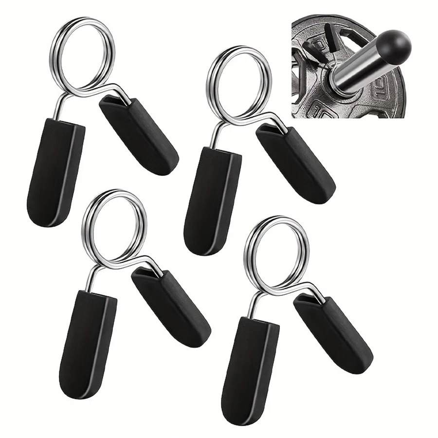 

2 шт., зажим для штанги, пружинный воротник, предотвращает падение замка, силовые тренировки и крестовые тренировки, принадлежности для спортзала, аксессуары для штанги