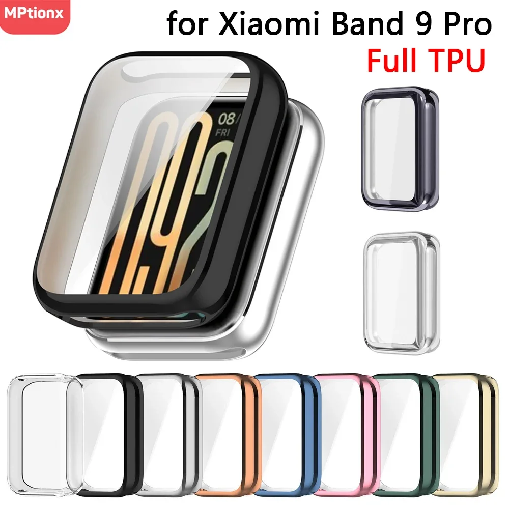 

Full Cover For Xiaomi Mi Band 9 Pro Smart Soft TPU All-Around Protective Shell Bumper Case For Xiaomi Mi Band9 Pro Accessories