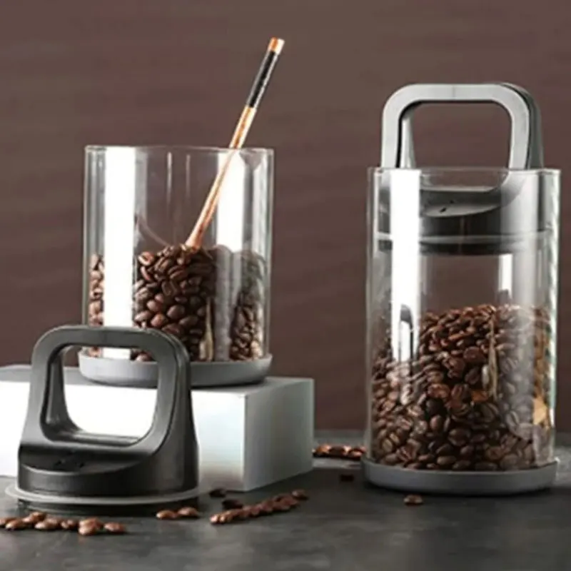 Clearance_Clear Container Coffee Cans Vented and Vacuum Sealed Beans Fresh Keeping Tank Moisture Proof Storage_Continuous update image 4