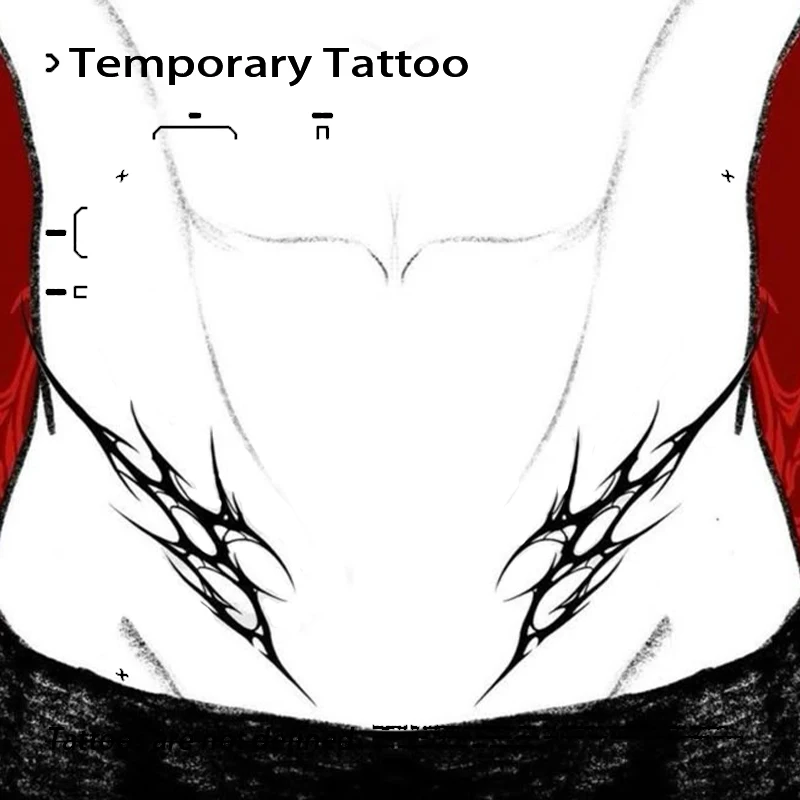 

Sexy Devil Line Waist Herbal Juice Tattoo Sticker For Men Woman Body Waterproof Temporary Tattoo Fake Tattoo New 2025 Charm Gift