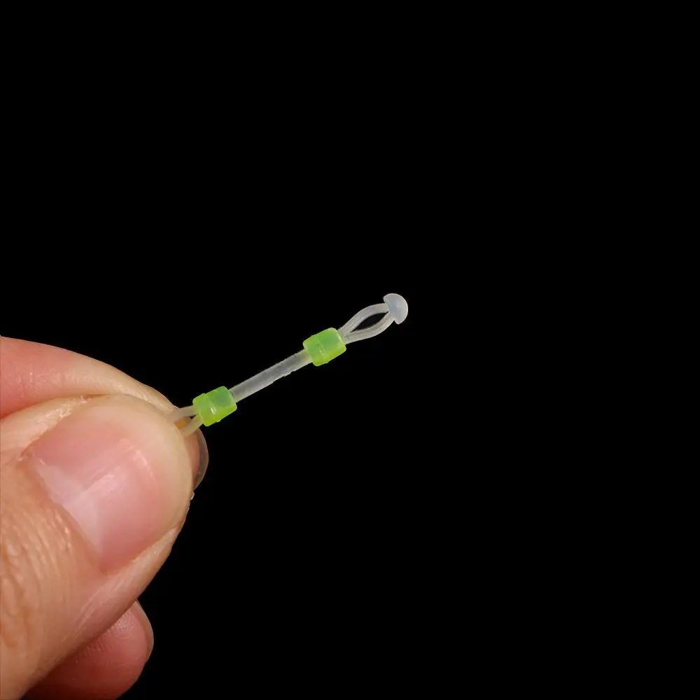 10Pcs Space Bean Line Swivel Tool Double Head Silicone Double Hook Fish Hook Fixed Distance Splitter Fish Line Separator