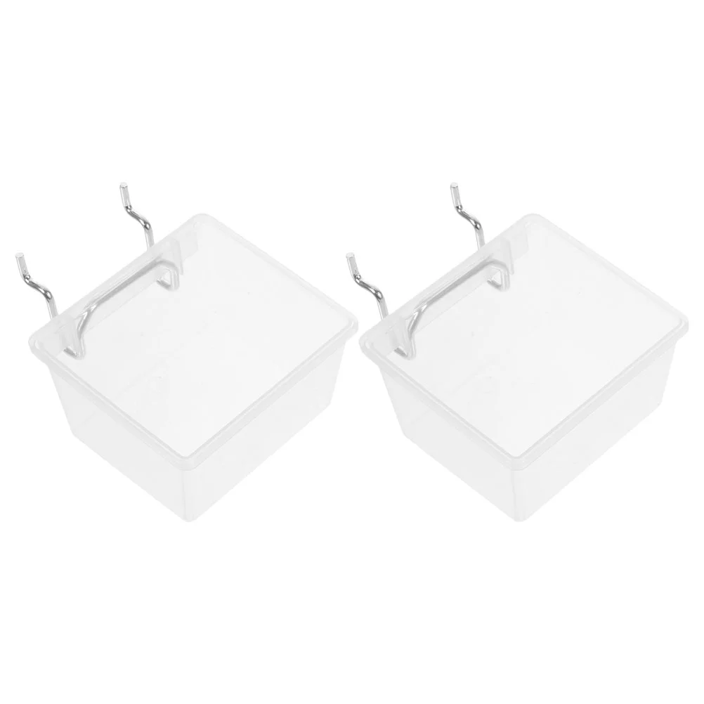 

2PCS Thick Square Hole Pegboard Parts Box Anti static Clear Small Cube Bracket Hardware Accessories lasting Compact