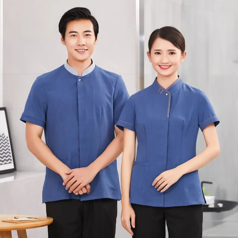 

Летняя униформа с коротким рукавом для уборщиков отелей и персонала по обслуживанию гостиниц.