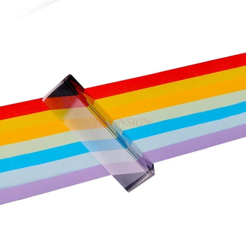 Optical Glass Triangular Prism, Crystal Rainbow Maker for Photography Science Experiments Physics Teaching Light Spectr