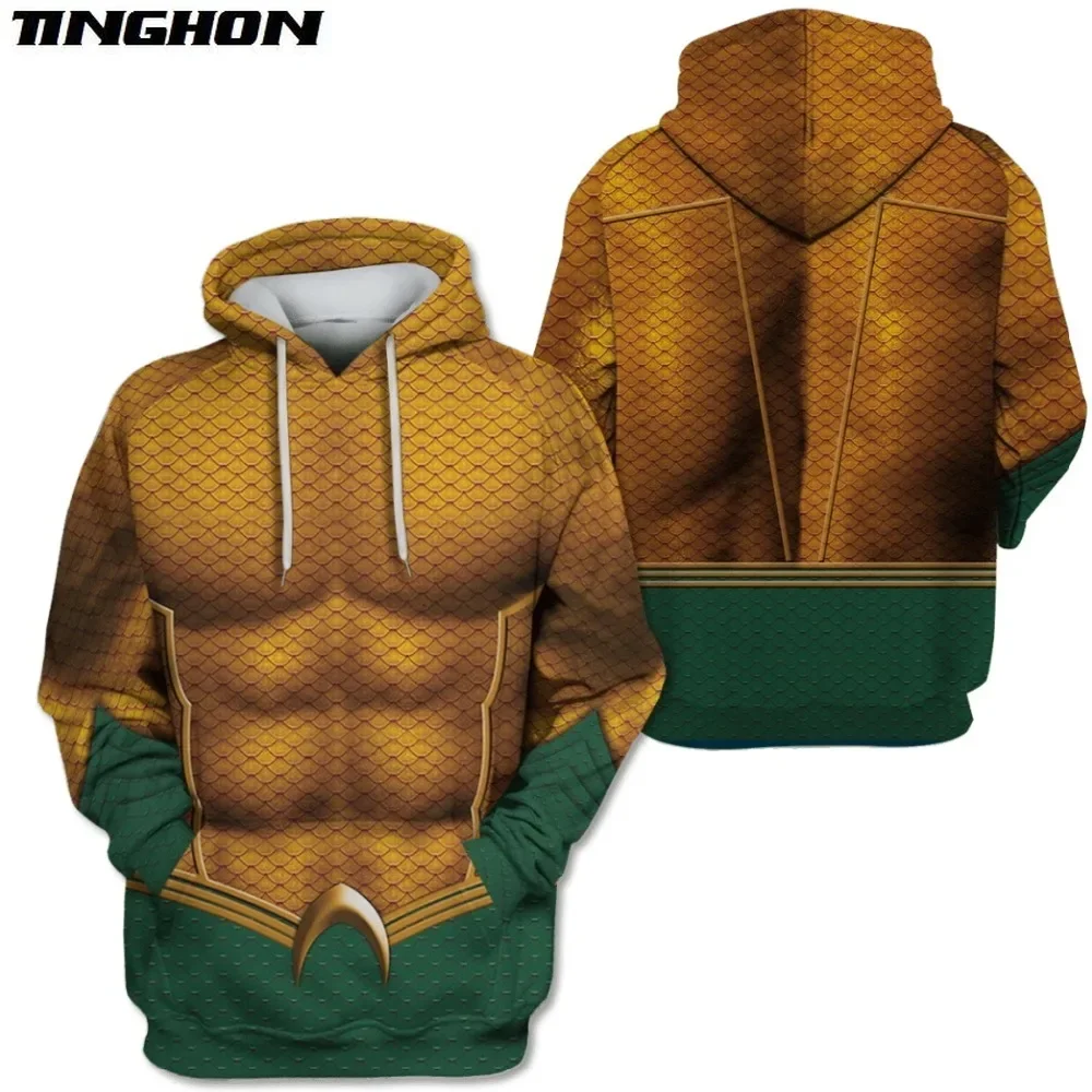 

XS-7XL Fashion Men hoodies Aquaman Printed 3d Hooded Sweatshirt Unisex Cosplay costume streetwear sudadera hombre