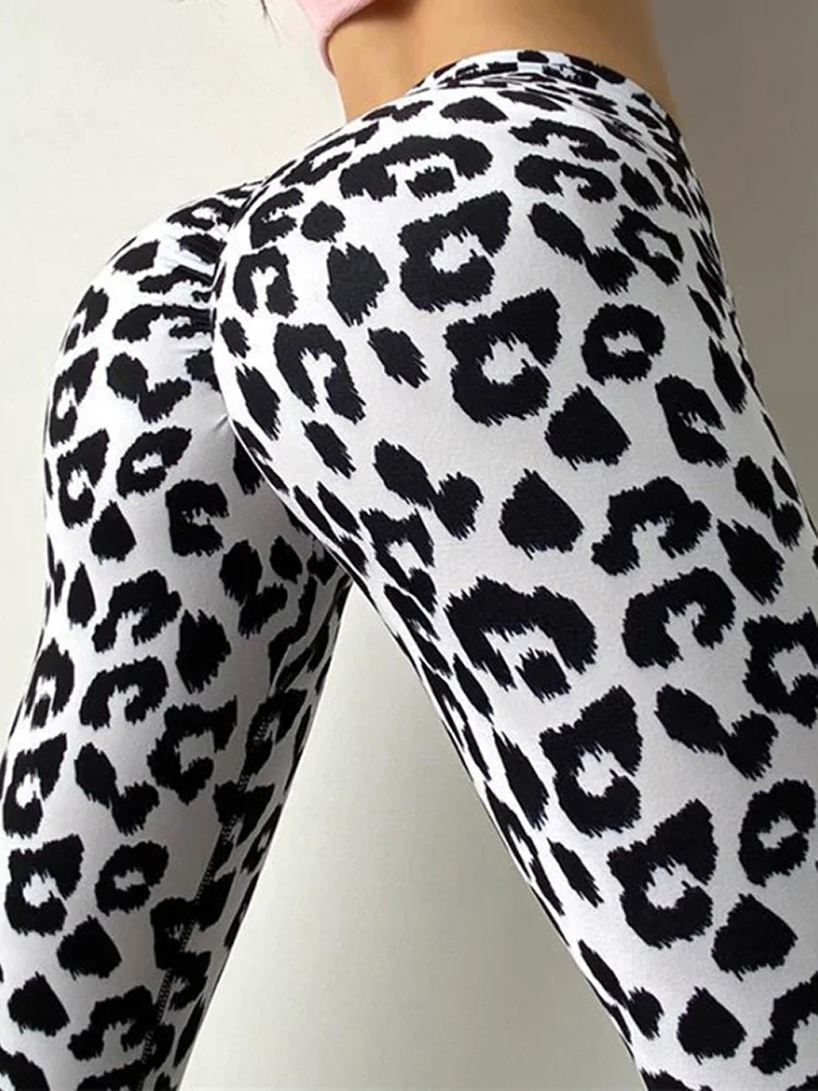 Leggings léopard taille haute pour femmes, collants d\'entraînement doux, tenues de fitness, pantalons de yoga, vêtements de sport assiste, nouveau