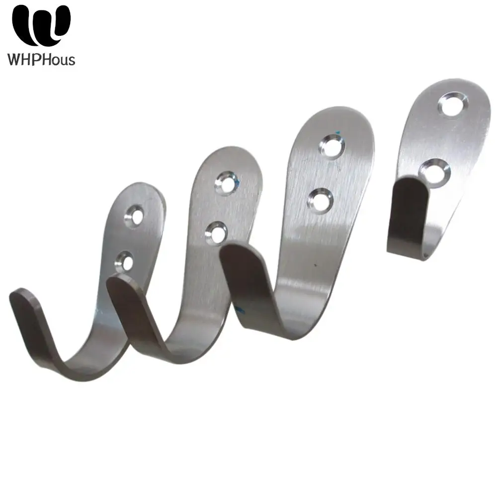 1PCS Stainless Steel Door Hook Kitchen Cabinet Clothes Wall Hangers Organizer Holds House Storage Tools