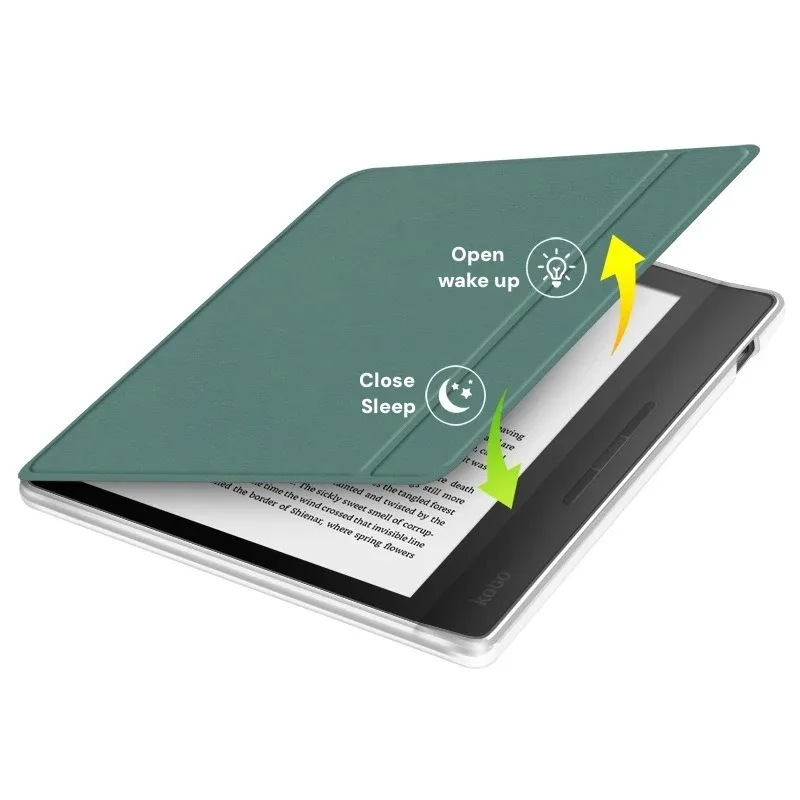 Capa inteligente para kobo libra cor 2024 libra 2 2021 7 polegadas acrílico transparente macio tpu capa traseira n428/n418 7 "ebook escudo protetor