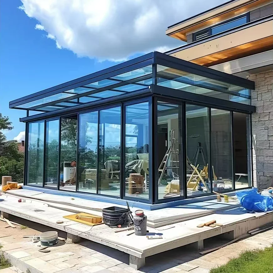 Modern new sunroom, using flip roof, improves your quality of life, suitable for leisure timepromote sales
