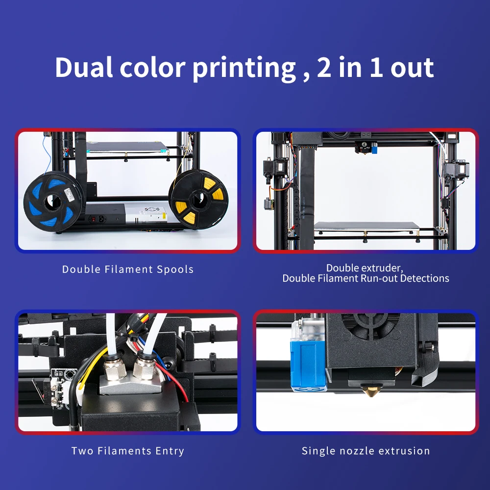 Imagem -06 - Tronxy X5sa 4002e 2-em1 Impressora 3d com 3.5 Polegada Tela de Toque 400*400*400 mm Alta Precisão Impressão Atualizado Faça Você Mesmo Fdm Impressora