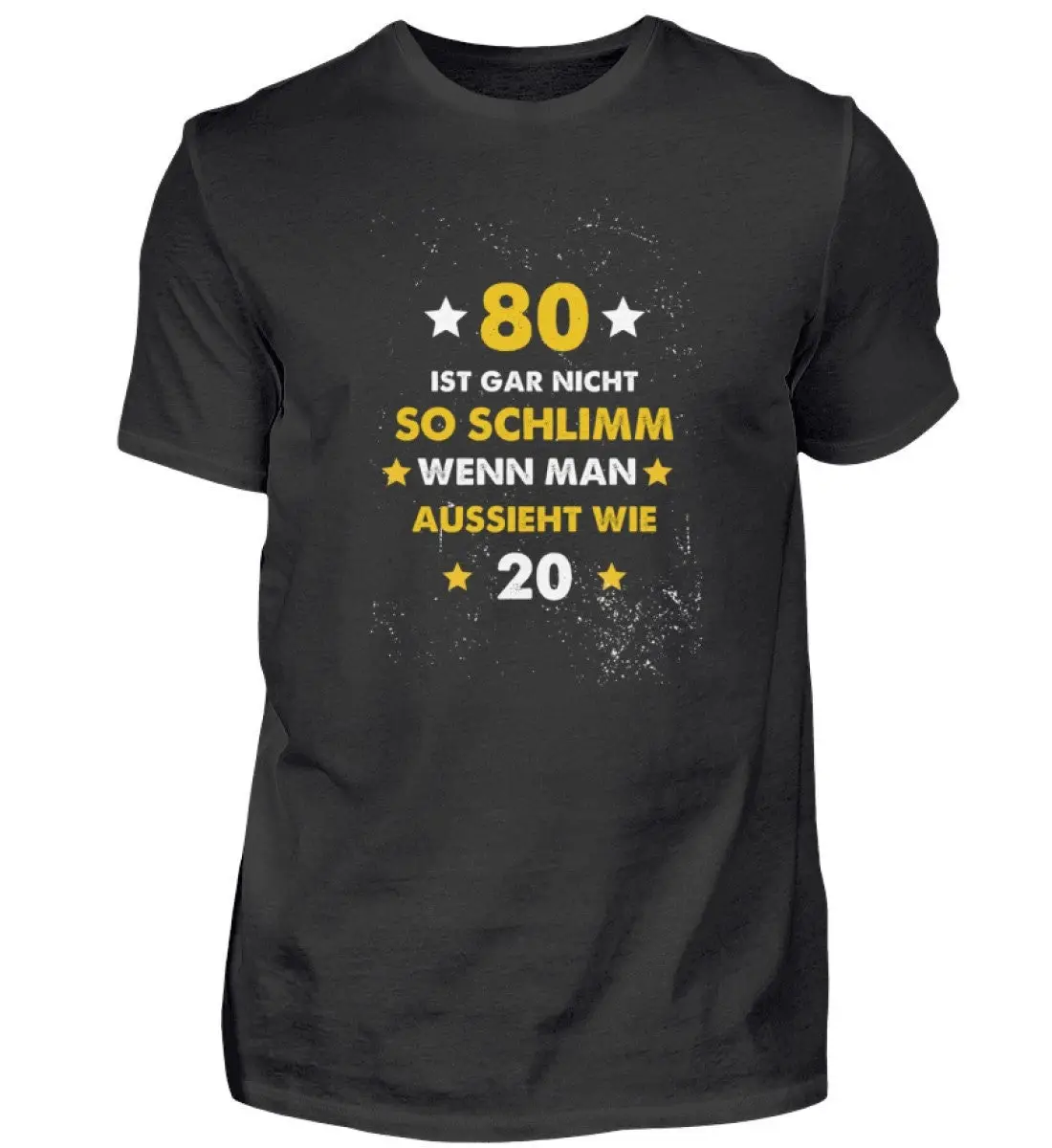 T Shirt 80Th Birthday Round