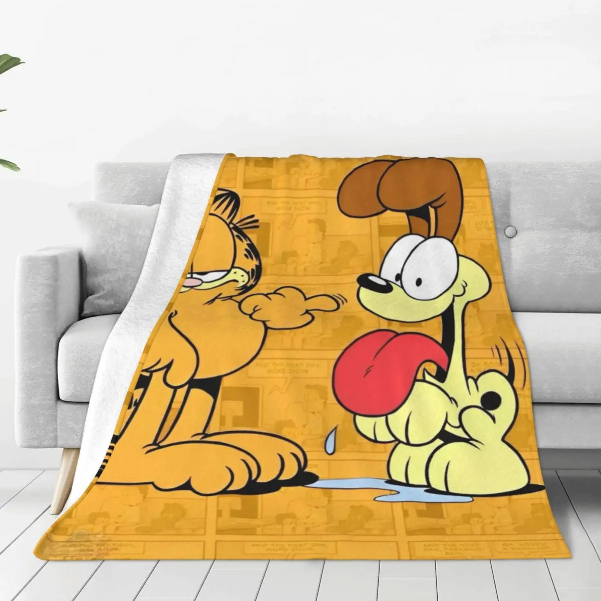 Comfort G-Garfield The Cat Blanket Accessories Home Decorative Blanket Throw Super Warm Flannel for Car