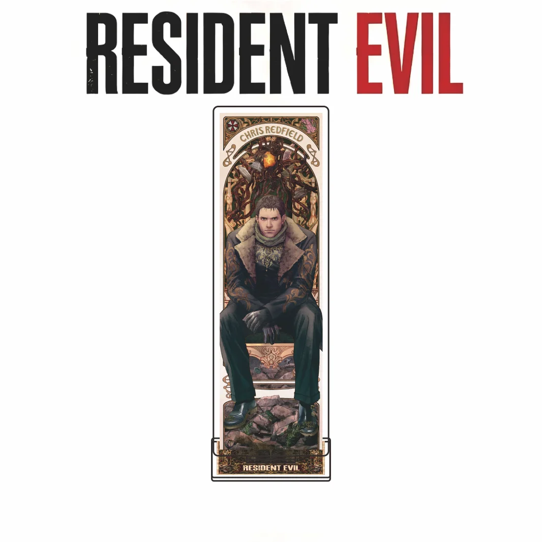 New Game Resident Evil Vintage Gothic Art Leon Ada Claire Chris Elegant Retro Ornament Acrylic Stand Keychain Collection Gift