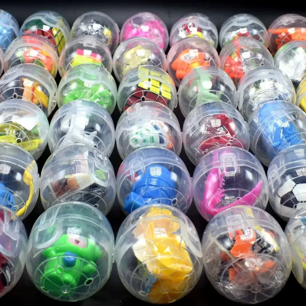 5/10 Pack 55mm Transparent Eggshell Mixed Toys Kids Birthday Party Gifts Kindergarten Back To School Prizes Carnival Party Gifts