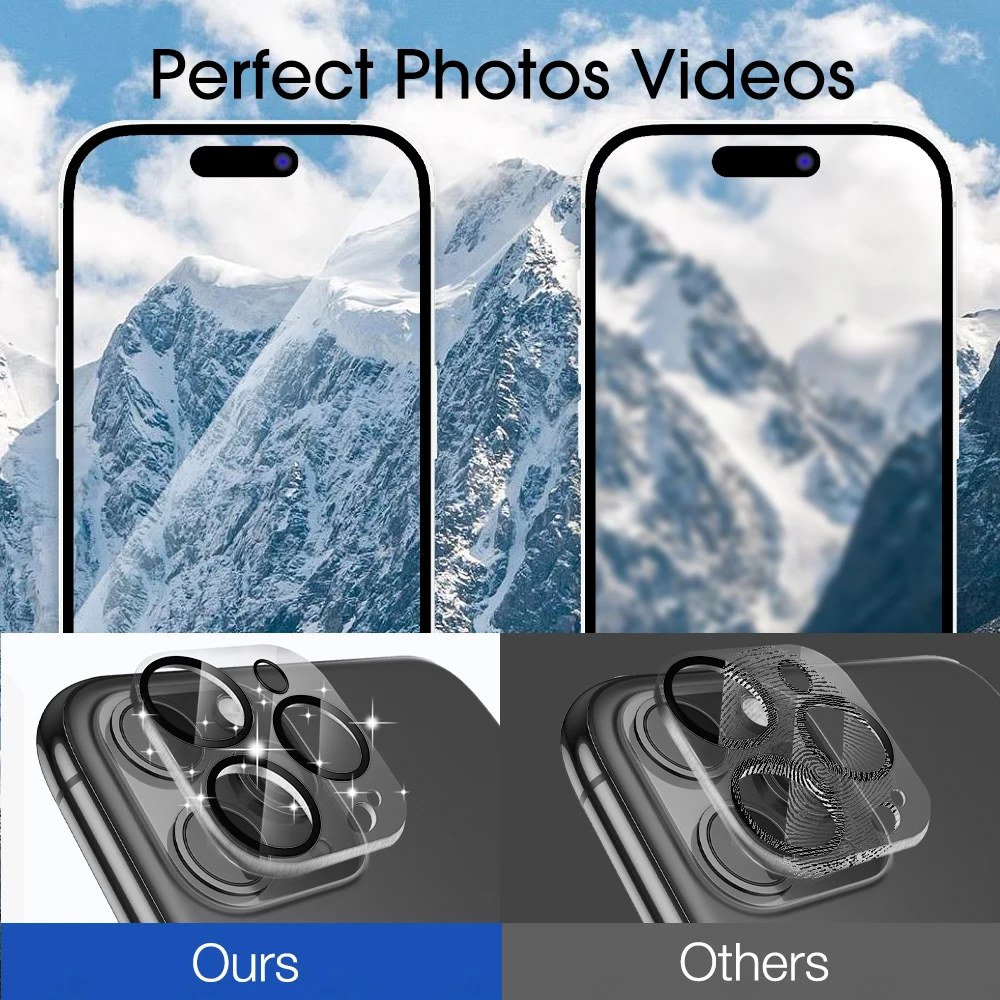 For IPhone 15 Pro 15 Plus 15 Pro Max Tempered Glass Camera Lens Protectors Anti-scratch HD Clear Protective Films for IPhone 15