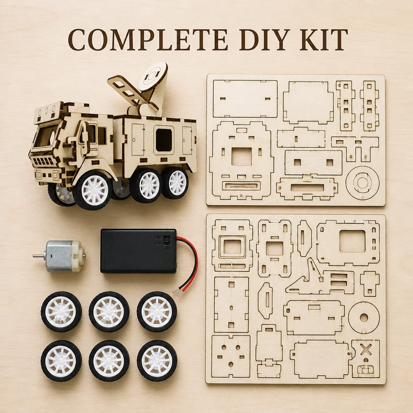 DIY Houten Radarauto STEM Wete - Science Project Physics recensie en prijs
