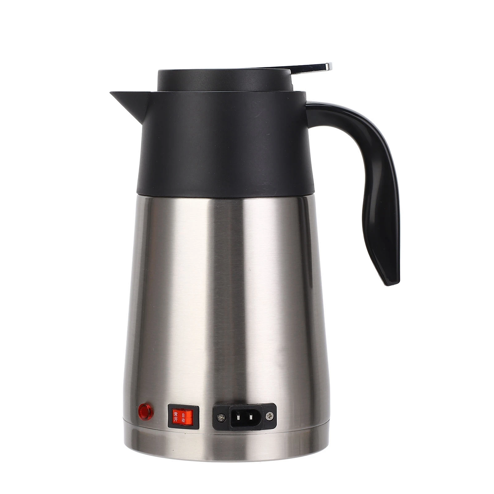 12V/24V  Heating Water Cup, 1300ml Stainless Steel Car Truck Travel Electric Kettle Pot Heating Water Cup Car Electric Kettle