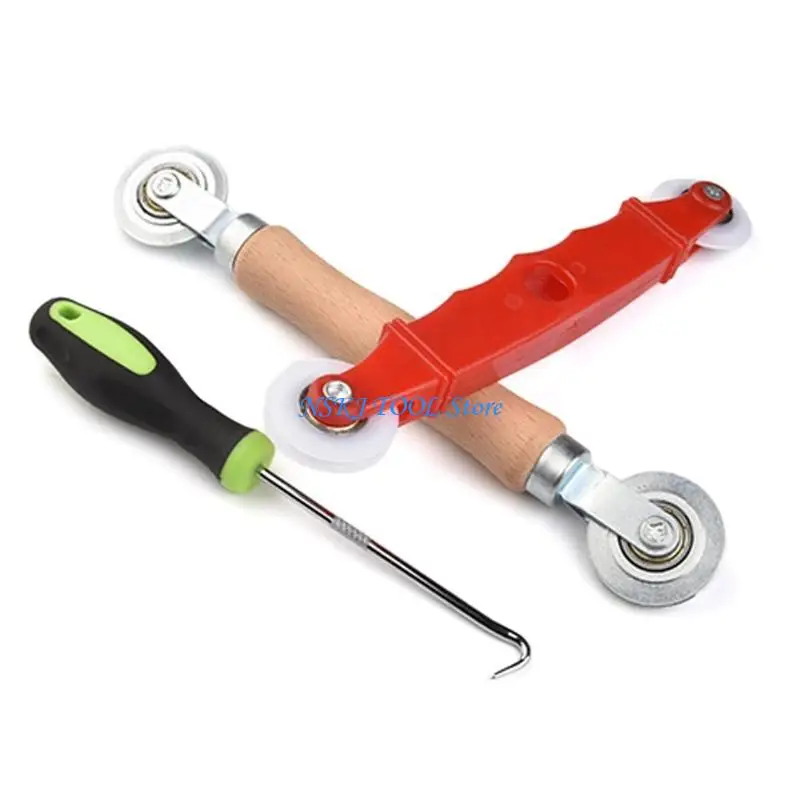 

L8RC Ergonomic Screen Roller Tool Set With Double Head Wheel And Sturdy Metal Builts