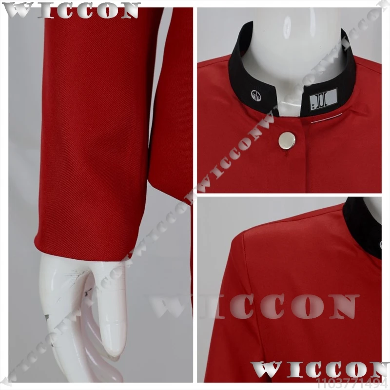 Tsukumo Ima Hundred Game Cosplay Line Red School Uniform Student Suit Purple Wig Halloween Carnival Party Man Clothes Cos Prop