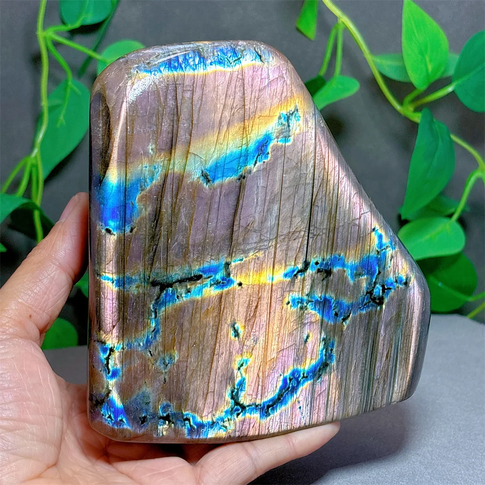 Purple Labradorite Free Form Crystal Natural Stone Quartz Stone Minerals Home Garden Decoration Reiki Energy Healing Luck Love