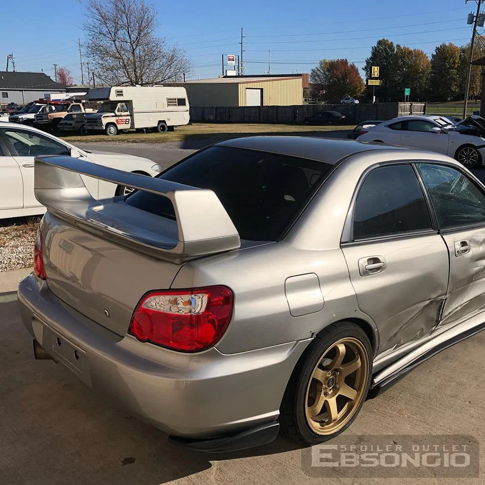 For 2002-2007 Subaru Impreza WRX STI Style Rear Trunk Spoiler High Quality ABS Material Car Rear Wing Primer Color Spoiler