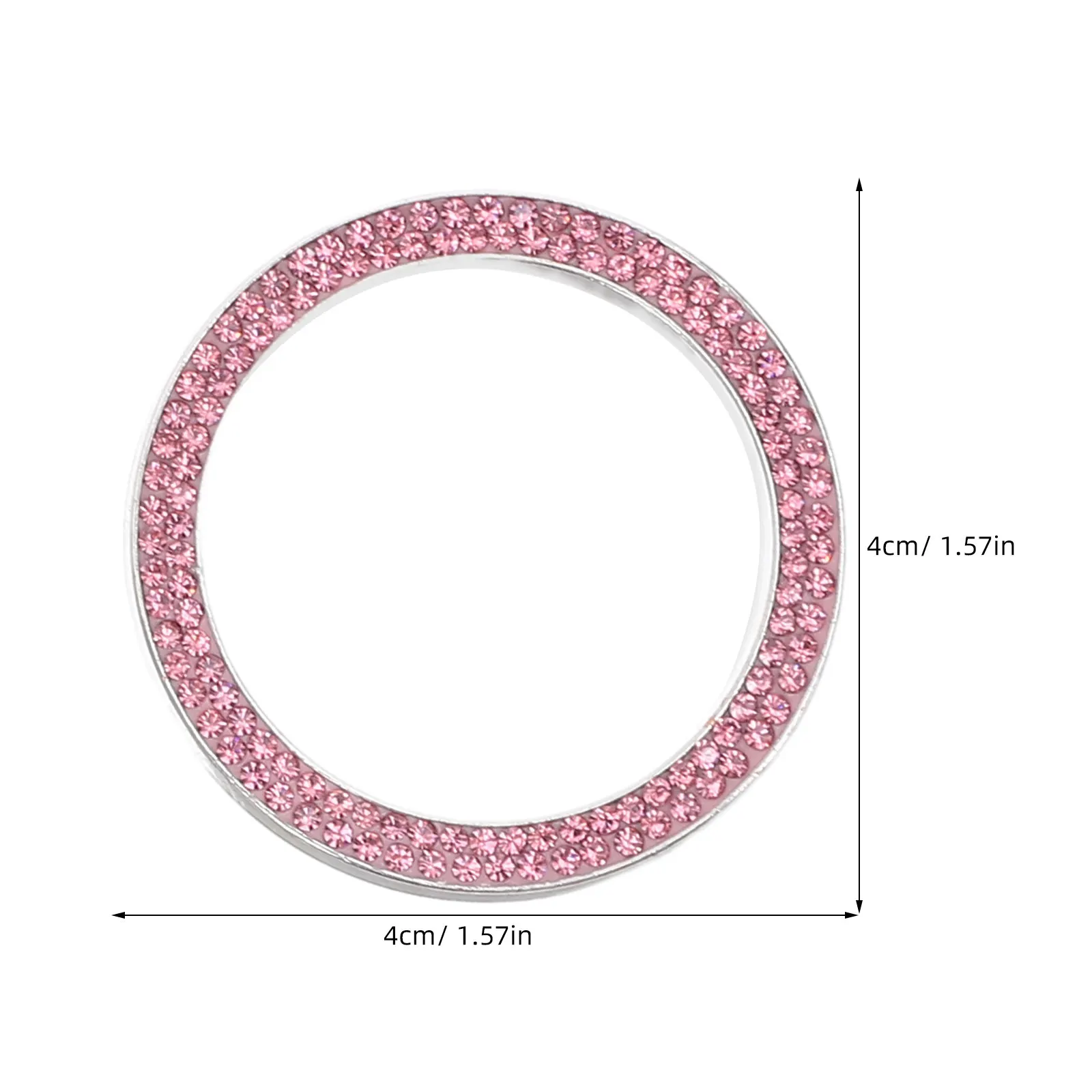 4Pcs Car Start Button Decoration Sparkly Rhinestone Push Start Cover Engine Ignition Protector Universal Car Interior