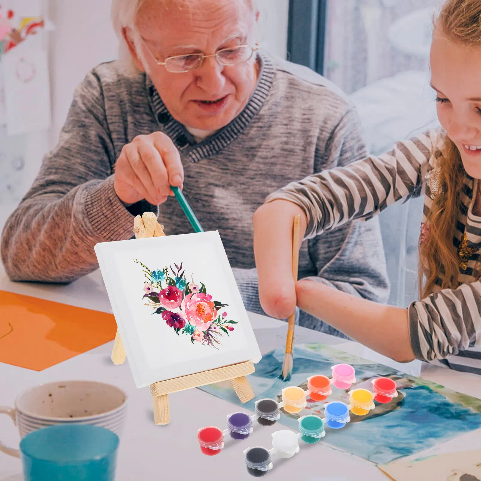 

Набор из 1 деревянного мини-мольберта: легкий, портативный, для рисования, DIY, для начинающих, студентов, для акрила и масла