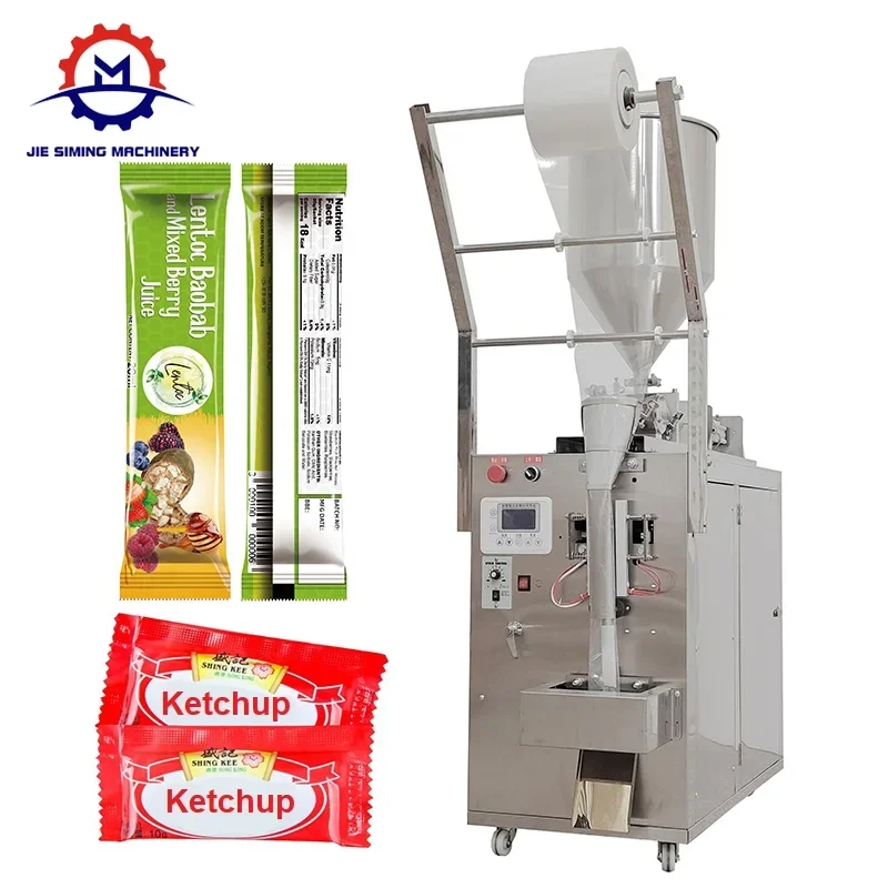 

JSM-100 Automatic Ketchup Chili Sauce Tomato Paste Packing Machine Small Pouch Honey Oil Packing Machine