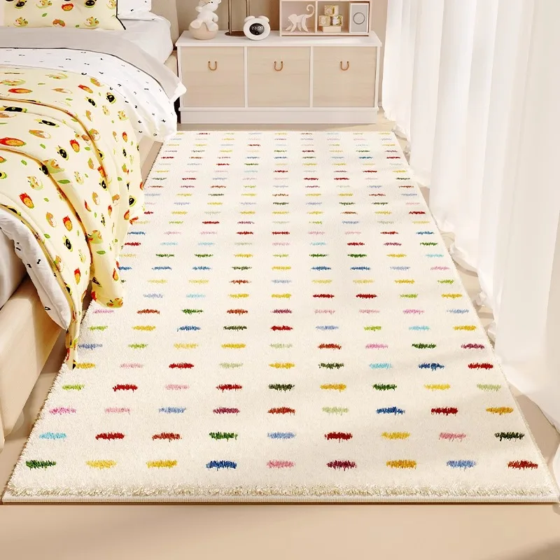 

Новинка 2023 года, милое прикроватное одеяло для спальни, имитация кашемира, коврик для детской комнаты, утолщенный нескользящий ковер для дивана-кровати