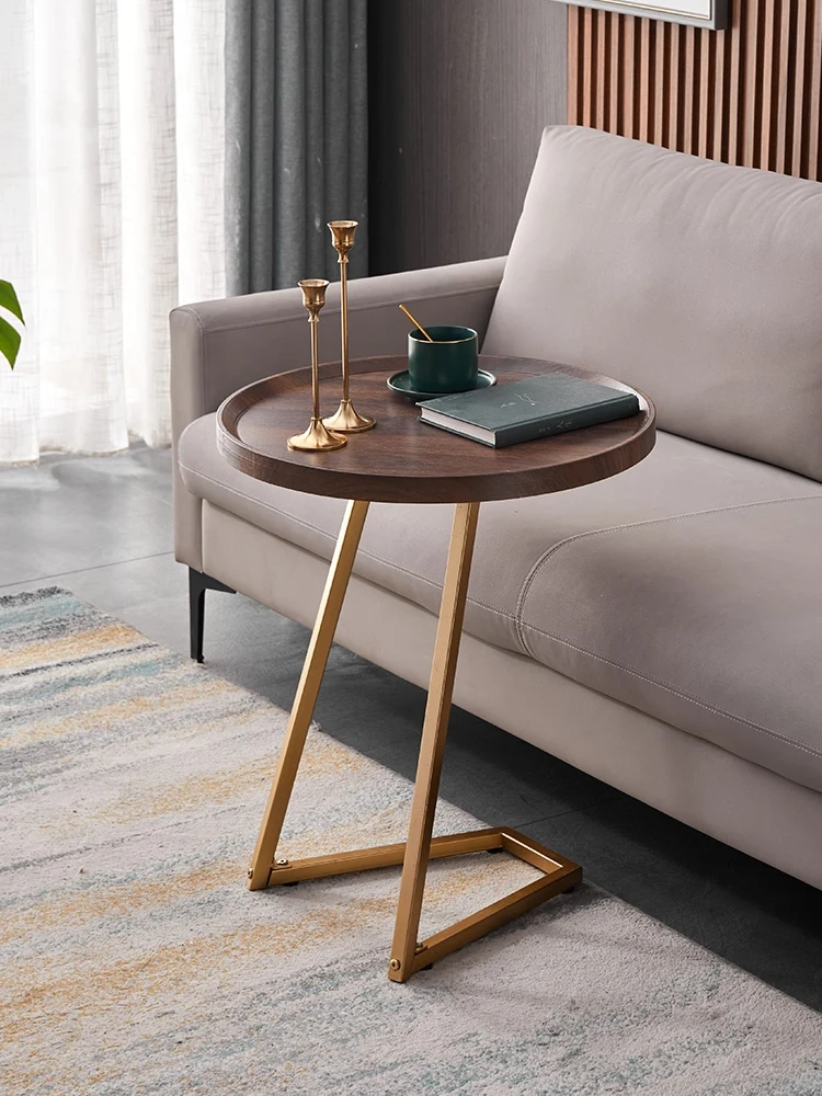 

Light Luxury Sofa Italian Creative Home Small round Side Table Modern Minimalist Hotel Small Apartment Corner Table