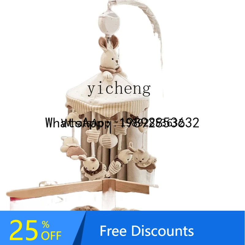 ADBedside Musica Ciondolo per letto con sonaglio rotante Giocattoli per neonati Appeso in tessuto