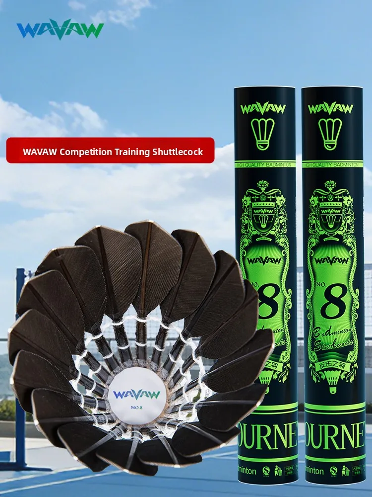 wavaw-リバウンダー-y7-バドミントンシャトルコック-グースフェザー-耐久性-飛行安定性-トレーニング-エンターテイメント-ダックフェザー