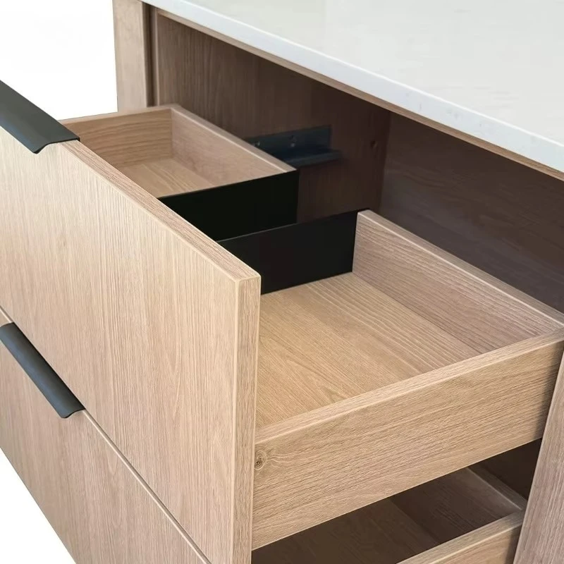 Waterproof PVC bathroom vanity cabinet with storage drawers Hotel bathroom furniture