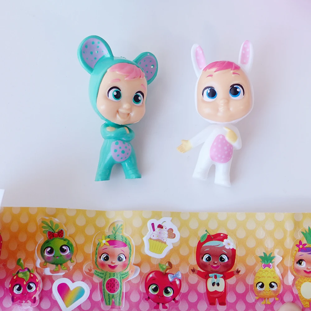 حقيقية Crybaby البكاء مرة أخرى سلسلة أرقام صندوق أعمى الفينيل الوجه دمية لعبة Crybaby الحيوان قلادة دمية حقيبة ديكور المفاتيح هدية
