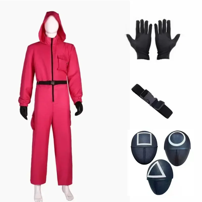 Urso casa aa vermelho calamari jogo macacão cosplay festa agasalho roupas adereços role play traje clássico de ko novo 2025 wkd001