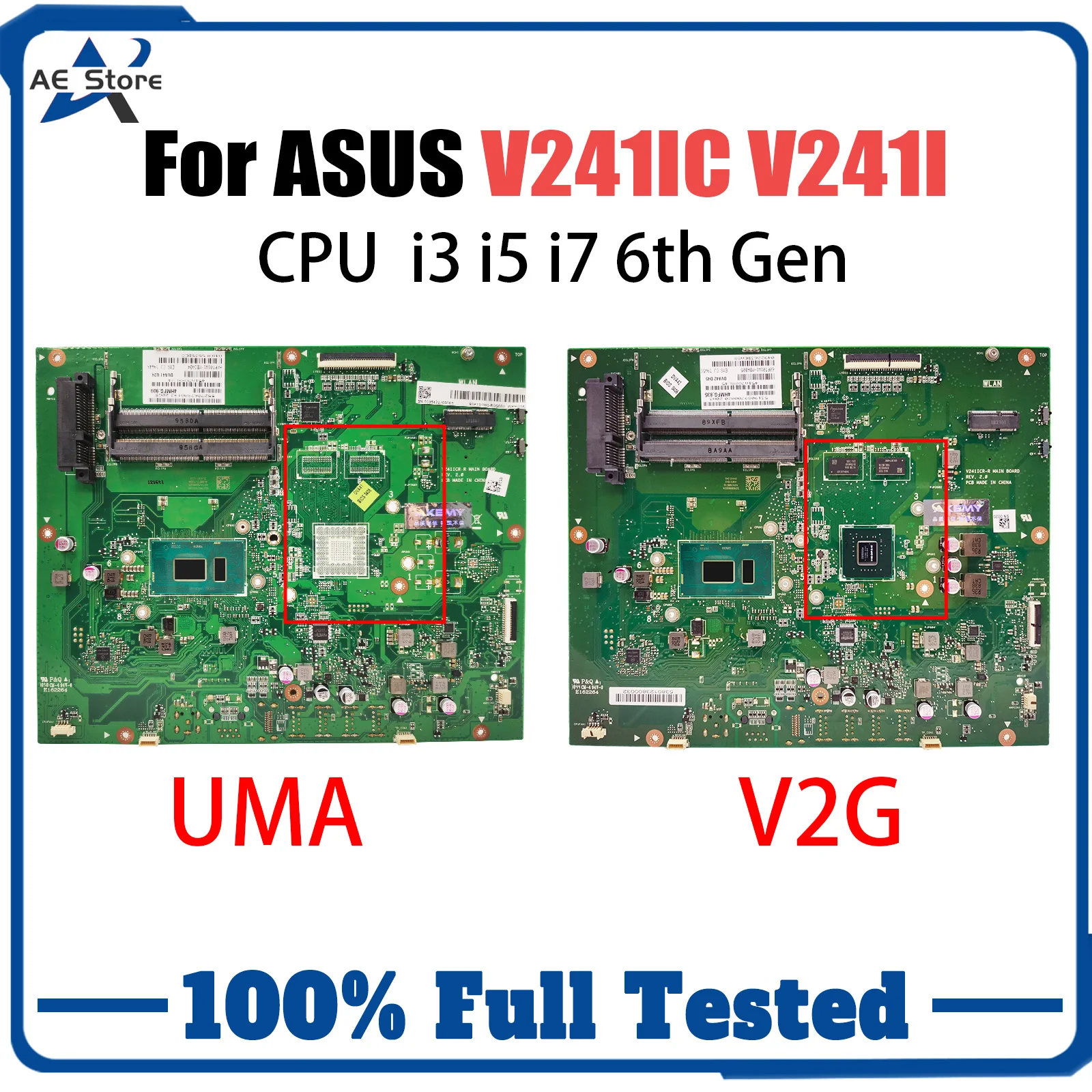 

V241IC Motherboard For Asus V241I V241IC Main board of All-in-one Machine With 4405U 4415U I3 I5 I7 CPU 930MX Tested OK