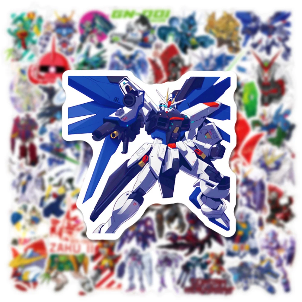 10/30/50pcs Anime GUNDAM Graffiti Stickers for Kids Waterproof Cool DIY Skateboard Motorcycle Laptop Vinyl Cartoon Sticker Pack