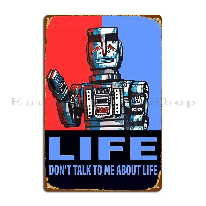 Marvin The Paranoid Android Hitchhikers Guide To The Galaxy Metal Sign Club Party Club Bar Designer Wall Plaque Tin Sign Poster