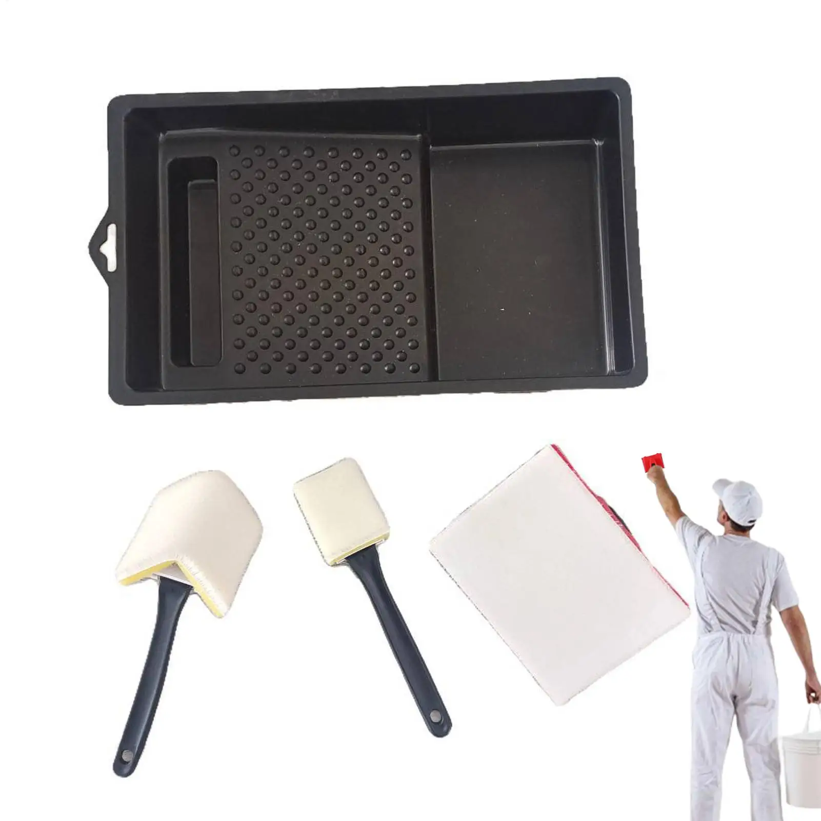 4X الطلاء حافة المتقلب تنوعا فرشاة الطلاء المقلم دقيق نظيفة قطع متعددة الوظائف المتقلب للجدران والأسقف المنزل الداخلي