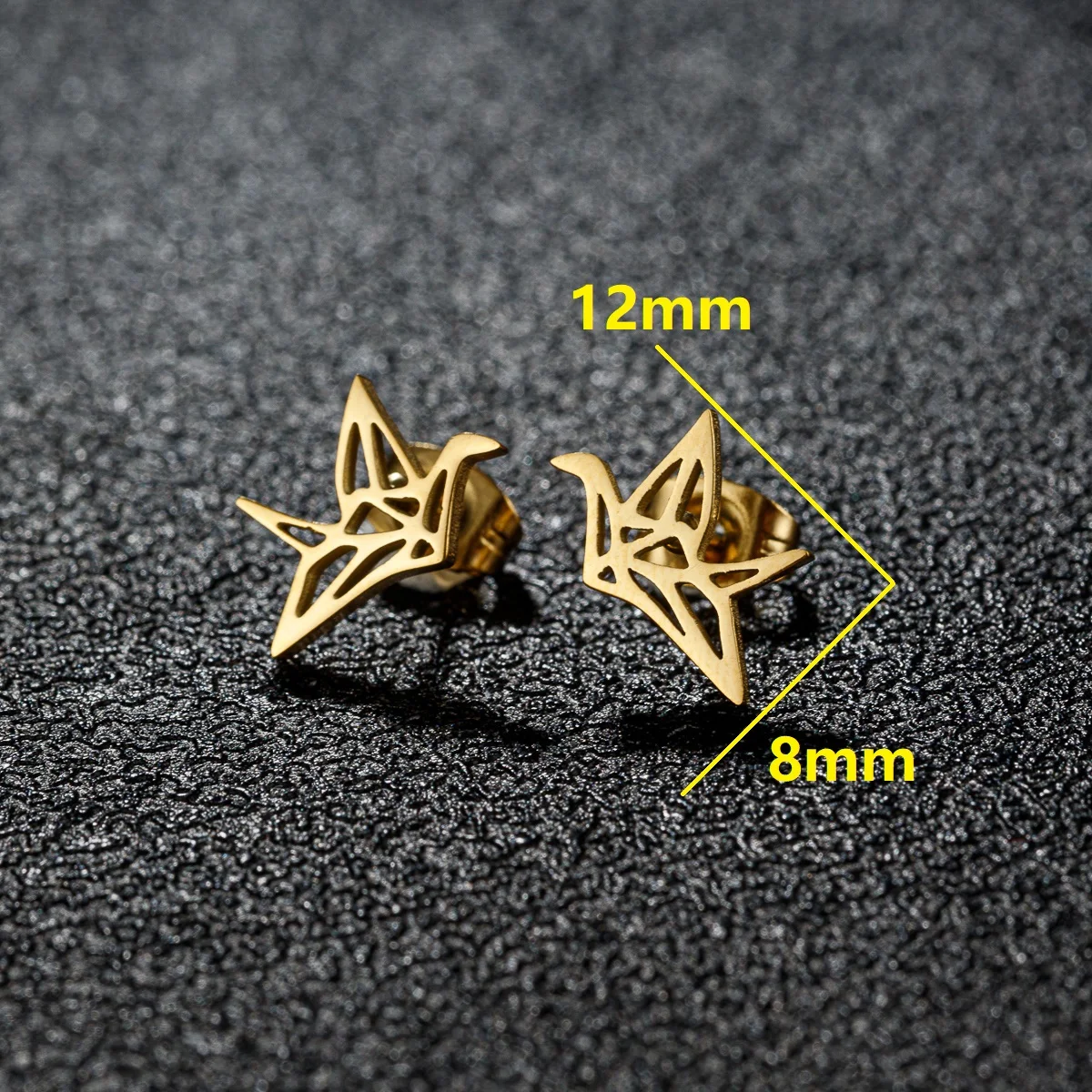 1 Pair Fashion Earrings Lovely Wild Origami Crane Stud Earrings for Women Fancy Pendientes Birds Earrings Wedding Earrings