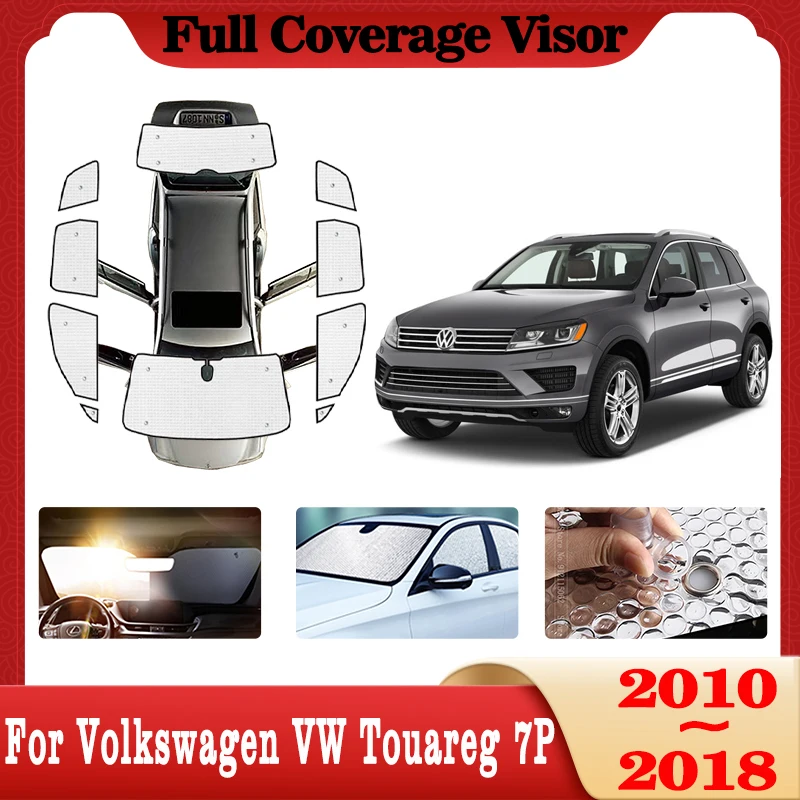 

Car Full Coverage Sunshades For Volkswagen VW Touareg 7P 2010~2018 Car Window Windshield Sunshade UV Reflector Visor Accessories