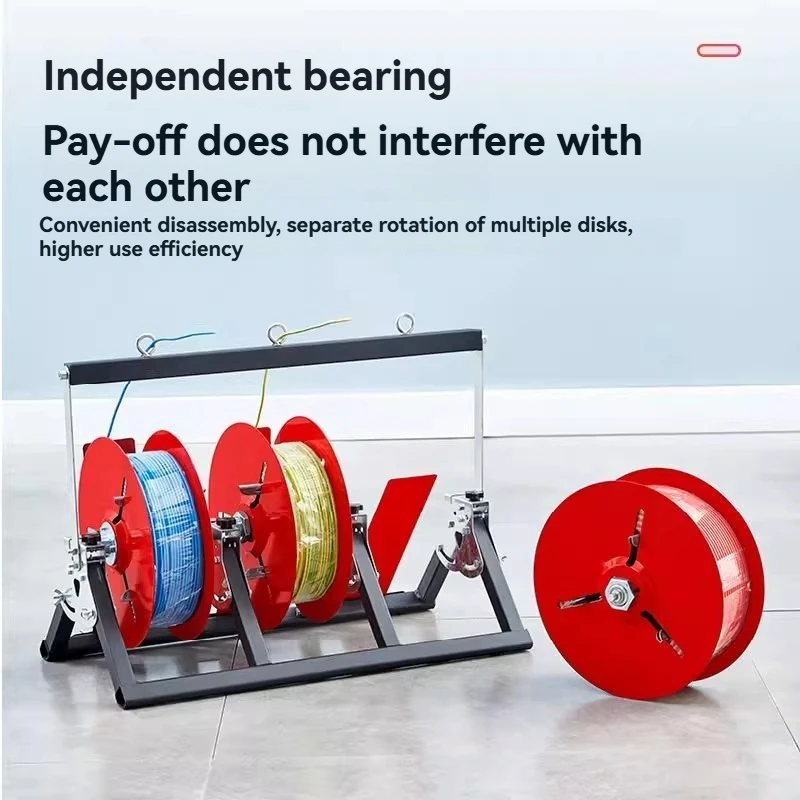 

New Five disc Wire Pay-off Rack Pay-off Wire Reel Pay-off Artifact Folding BV Line Multi-wire Home Improvement Line Tool