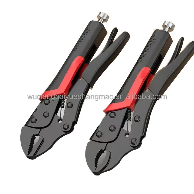 

7-Inch 10-Inch Straight Jaws Curved Jaw Locking Pliers Set Vice Grip Round Flat Nose Multi-function Pliers Adjustable