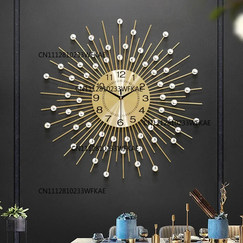Gold Large Wall Clock Metal Silent Modern Luxury Nordic Clocks Wall Home Decor Gold Wall Watches Living Room Decoration Gift