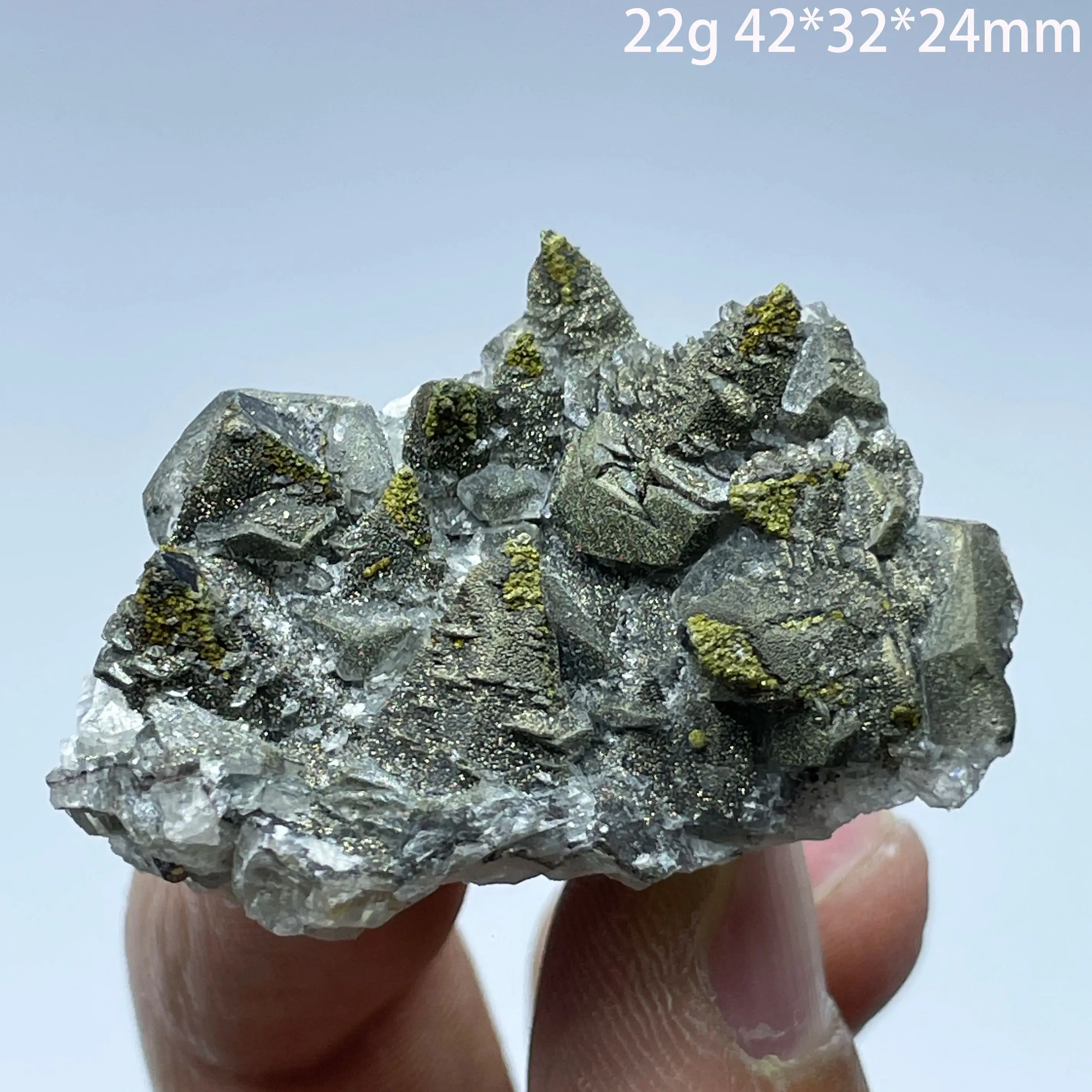 Natural Calcite With Pyrite Quartz Crystal Mineral Specimen Raw Rock Home Decoration Rough Healing Gift