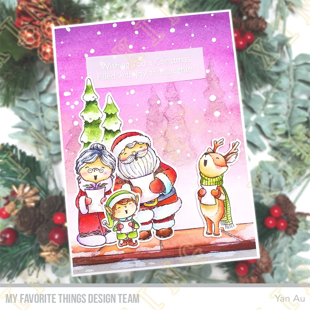 Christmas Carols Metal Cutting Dies Silicone Stamps Scrapbooking New Make Photo Album Card Diy Paper Embossing Craft Supplies